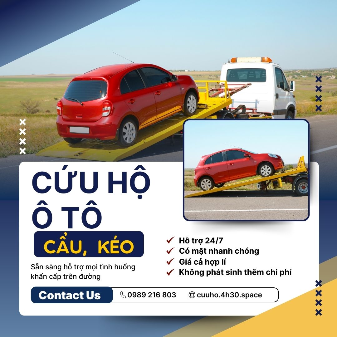 Cẩu kéo ô tô toàn TP.HCM có mặt ngay sau 15–30 phút - Hỗ Trợ 24/7