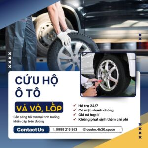 Vá vỏ, lốp xe ô tô lưu động toàn TP.HCM có mặt ngay sau 15–30 phút - Hỗ Trợ 24/7