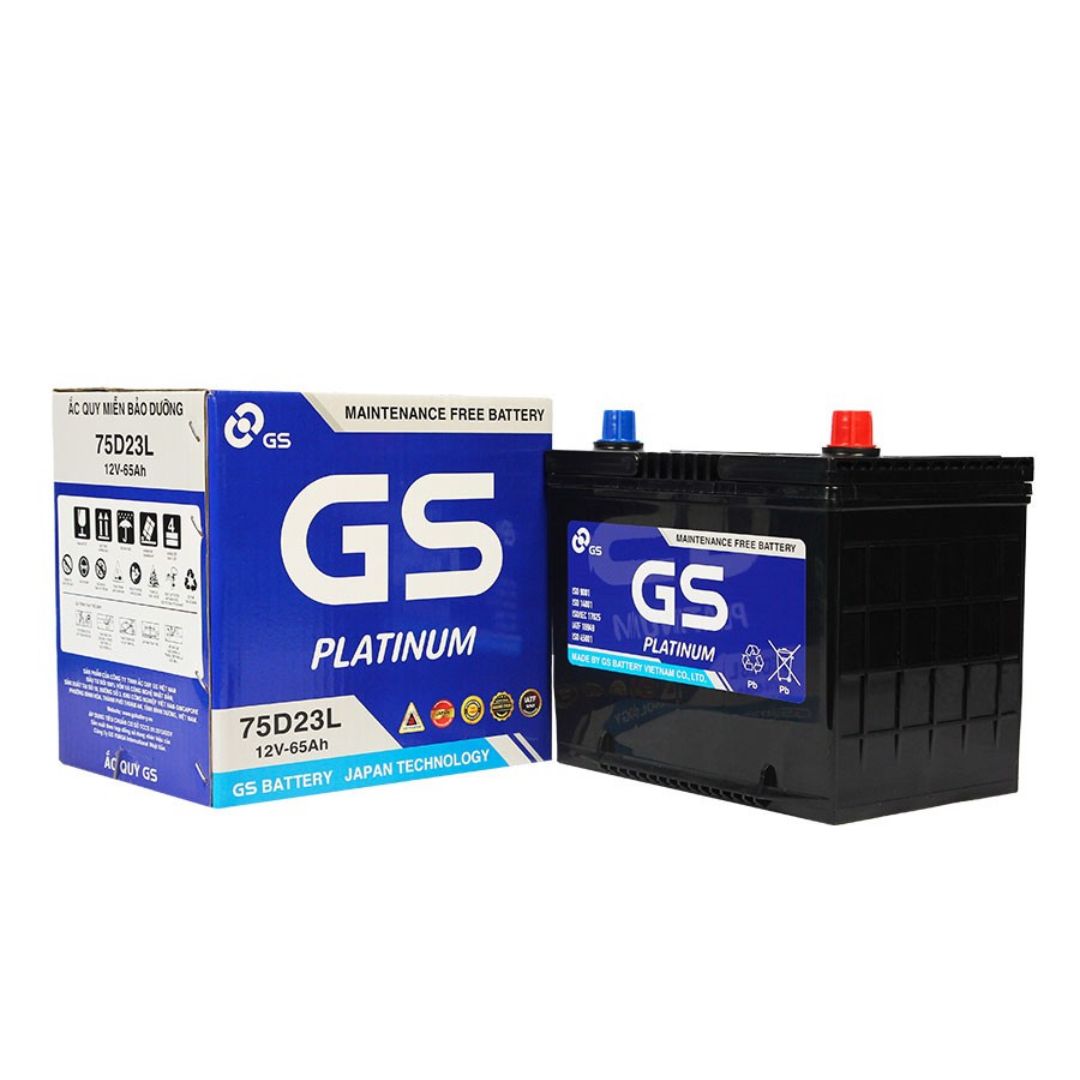 ẮC QUY GS MF 75D23R/L 12V-65AH
