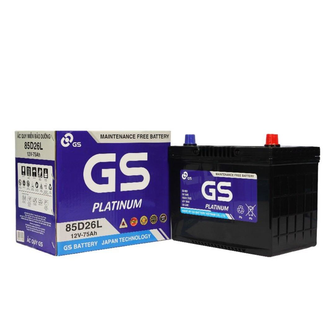 ẮC QUY GS MF 85D26R/L 12V-75AH